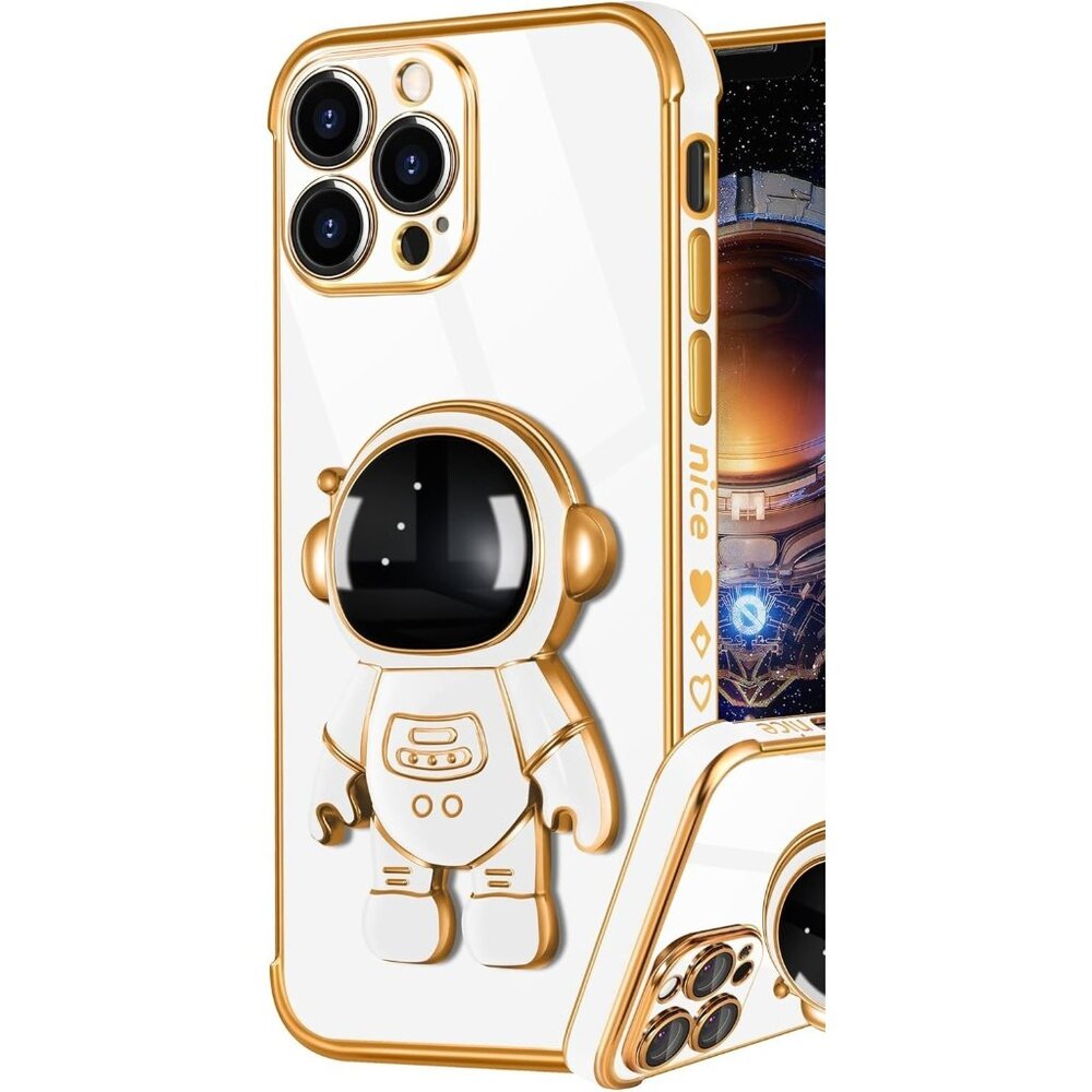 Astronaut‎ Case for iPhone 12 Pro Max Cute Design Hidden Stand Lens Cover space